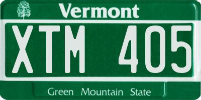 VT license plate XTM405