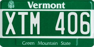 VT license plate XTM406