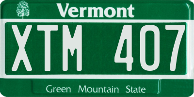 VT license plate XTM407