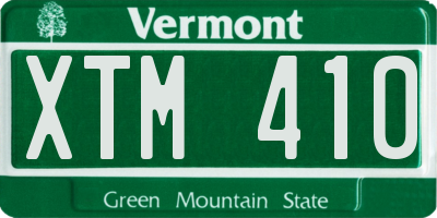 VT license plate XTM410