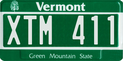 VT license plate XTM411
