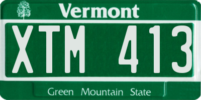 VT license plate XTM413