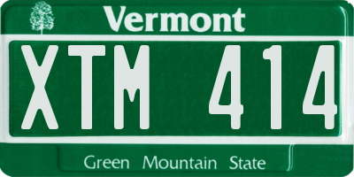 VT license plate XTM414