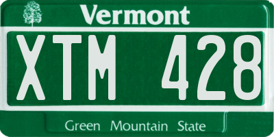 VT license plate XTM428