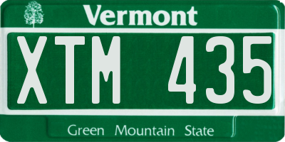 VT license plate XTM435