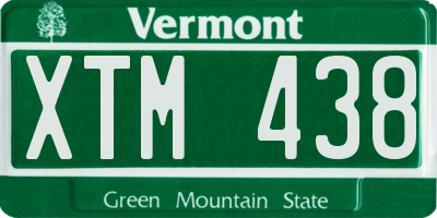 VT license plate XTM438