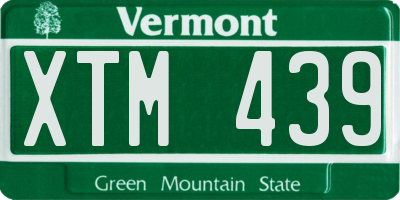 VT license plate XTM439