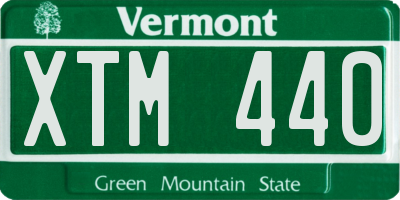 VT license plate XTM440