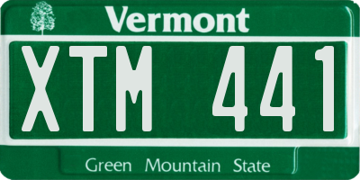 VT license plate XTM441