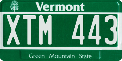 VT license plate XTM443