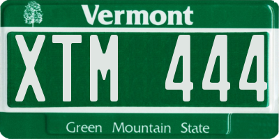 VT license plate XTM444