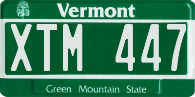 VT license plate XTM447