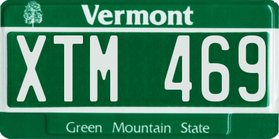 VT license plate XTM469