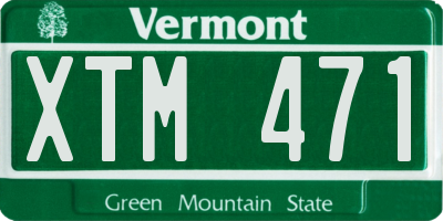 VT license plate XTM471
