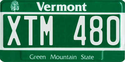 VT license plate XTM480