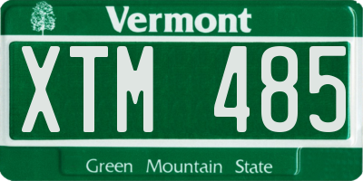 VT license plate XTM485