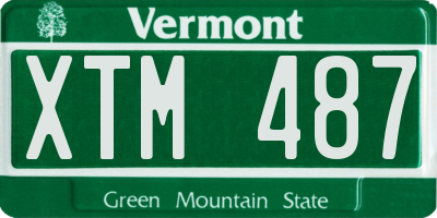VT license plate XTM487
