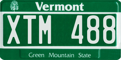 VT license plate XTM488