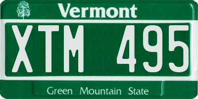 VT license plate XTM495