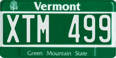 VT license plate XTM499