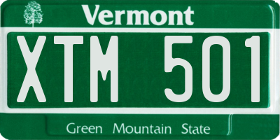 VT license plate XTM501