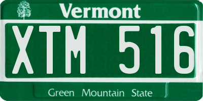 VT license plate XTM516