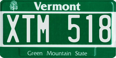 VT license plate XTM518