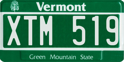 VT license plate XTM519