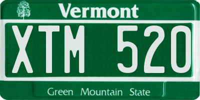 VT license plate XTM520