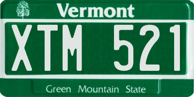 VT license plate XTM521