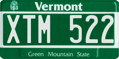 VT license plate XTM522