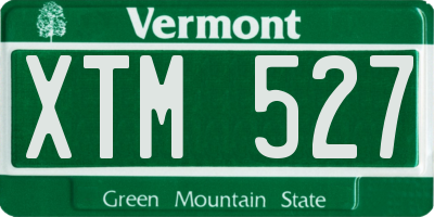 VT license plate XTM527