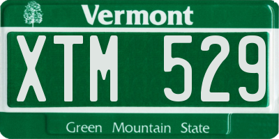 VT license plate XTM529