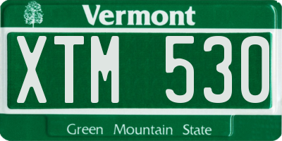 VT license plate XTM530