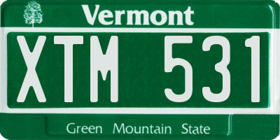 VT license plate XTM531