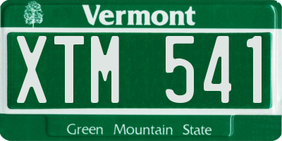 VT license plate XTM541