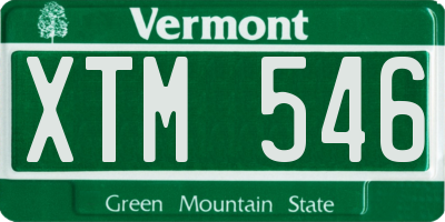 VT license plate XTM546