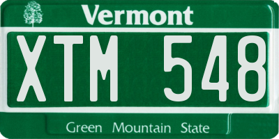 VT license plate XTM548