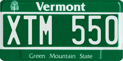 VT license plate XTM550