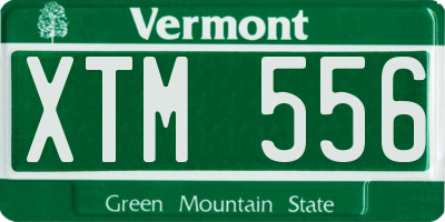 VT license plate XTM556
