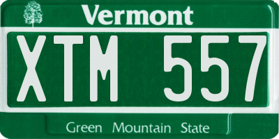 VT license plate XTM557
