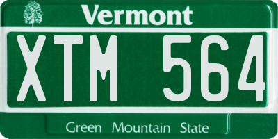 VT license plate XTM564