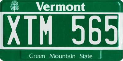VT license plate XTM565