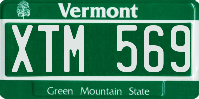 VT license plate XTM569