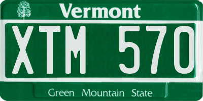 VT license plate XTM570
