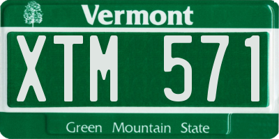 VT license plate XTM571