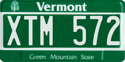 VT license plate XTM572