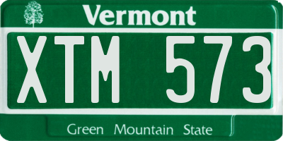 VT license plate XTM573