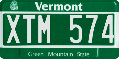 VT license plate XTM574