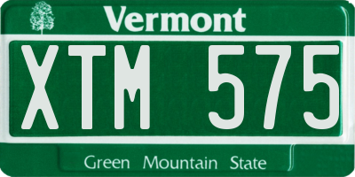 VT license plate XTM575